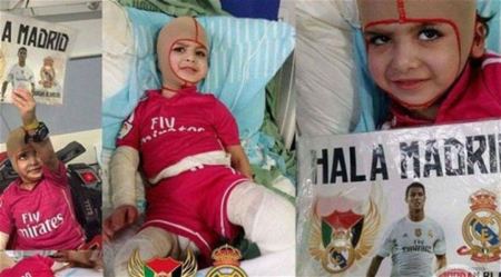 أخيراً.. الطفل الفلسطيني دوابشة يلتقي رونالدو
